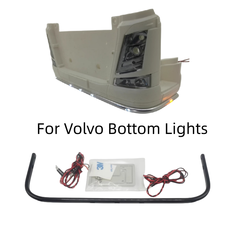 Front Bottom LED Light Aluminum Alloy Lamp for 1/14 Truck Tractor Voo 56360 56362 RC Trailer LESU Tamiya Parts