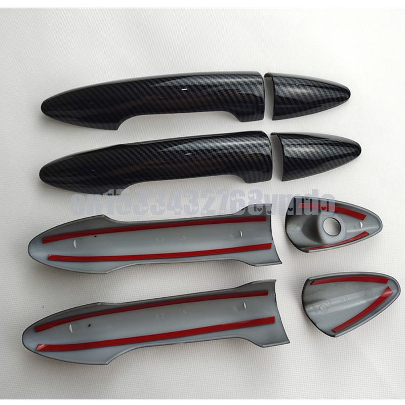 Car Styling For KIA K2 RIO 3 Sedan 2011~2016 ABS Chrome Door Handle Bowl Door handle Protective covering Cover Trim 6d0e0