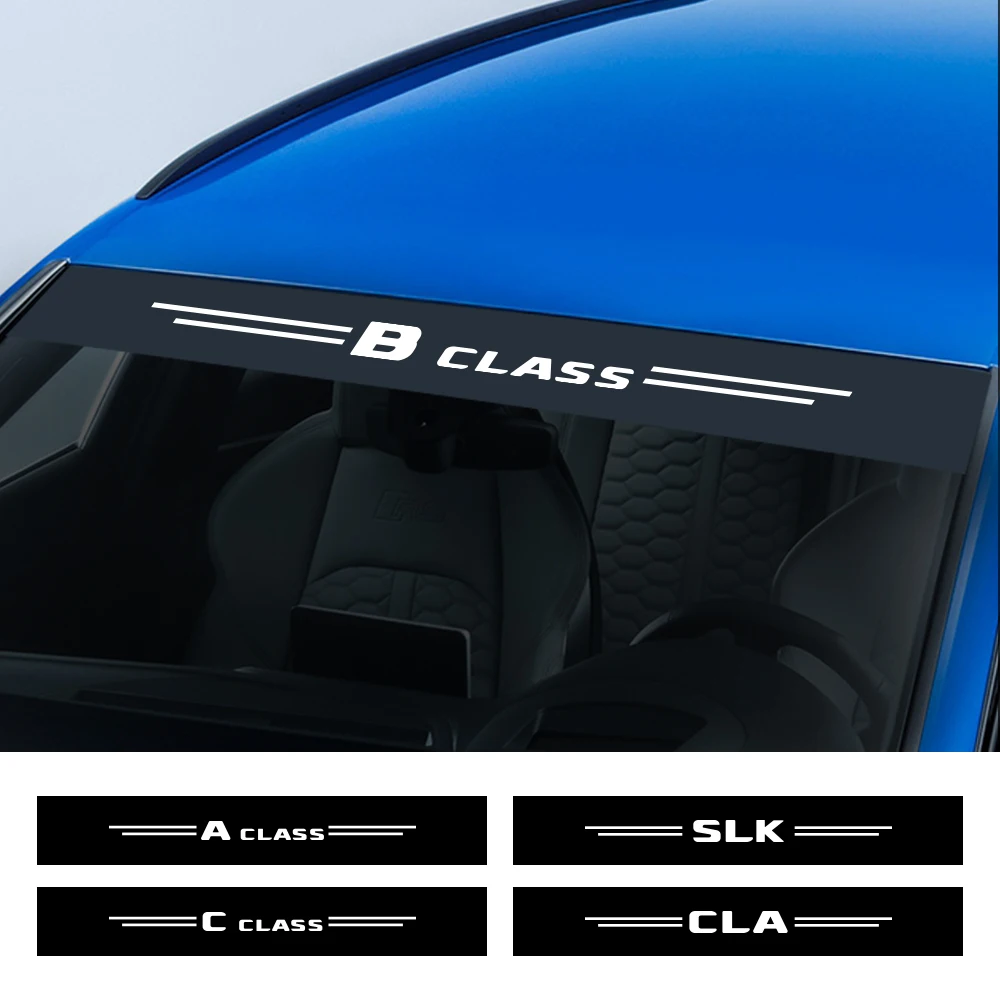 Car Front Rear Windshield Stickers For Mercedes Benz W204 W203 W124 SLK SLC S E CLS CLA C B A CLASS Auto Accessories