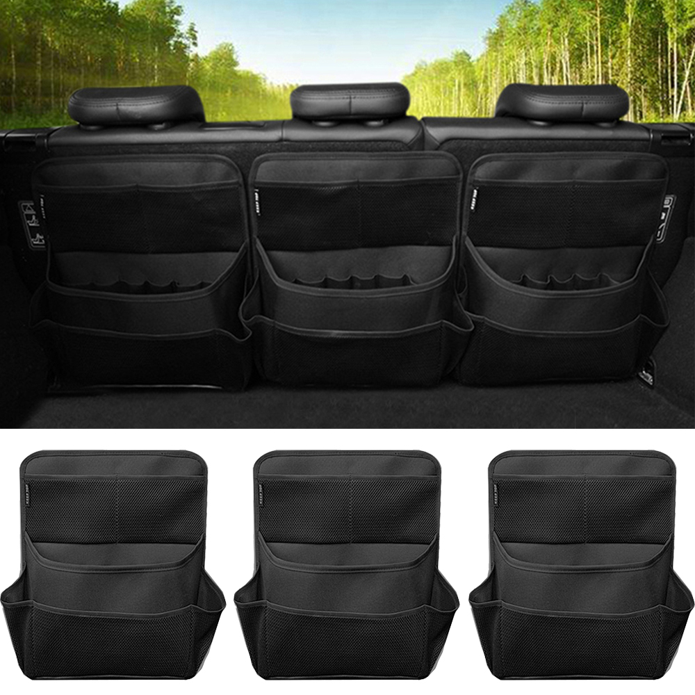 Car Seat Back Organizer Auto Back Seat Storage Bag with Multi-Pocket Oxford Tray Holder Stowing Tidying Interior Accessories 1b7b4