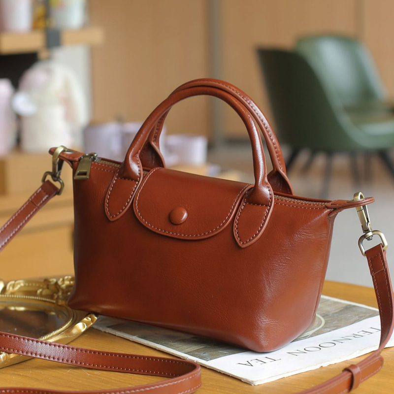 New 100% Genuine Leather Handbags For Office Women Many Pockets Shell Bags Hit Colors Tote Purse d6a4