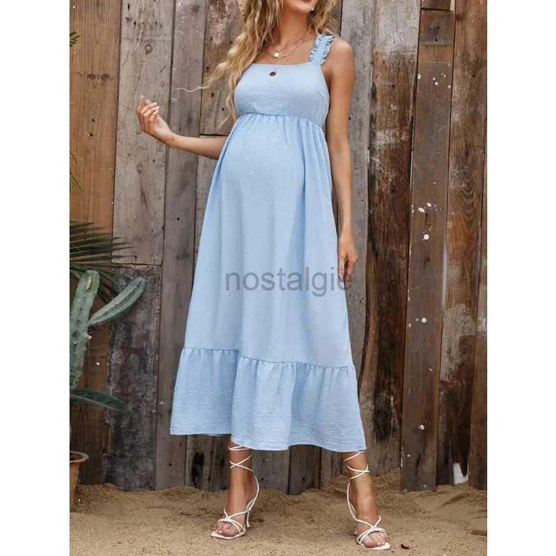 Maternity Dresses Breastfeeding Maternity Dresses Maternity Clothes Ruffles Sundress for Pregnat Women Elegant Pregnancy Butterfly-knot Dress 24412