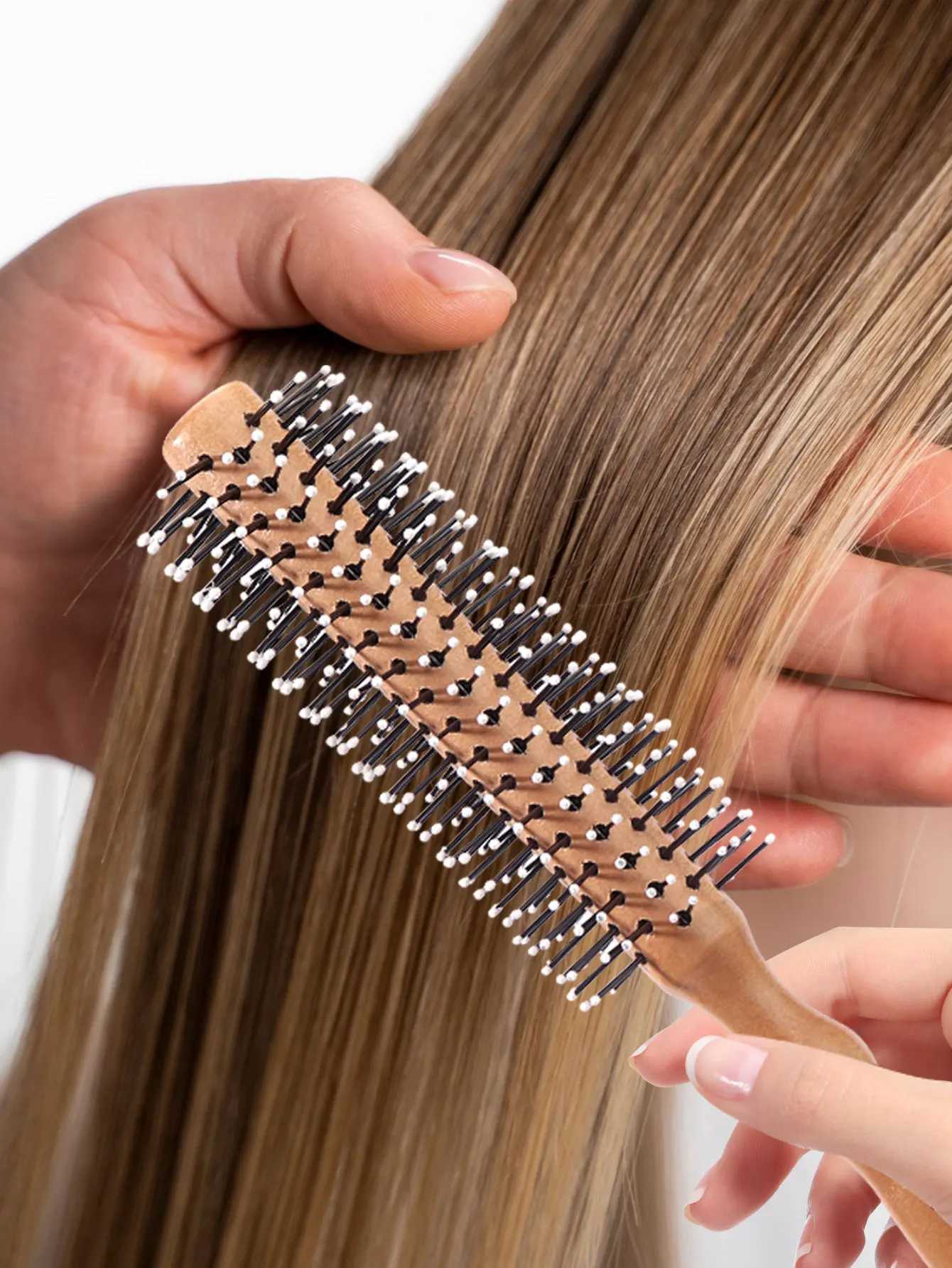 PC Curling Brush for Drying Curling and Straight Head Massage W241112