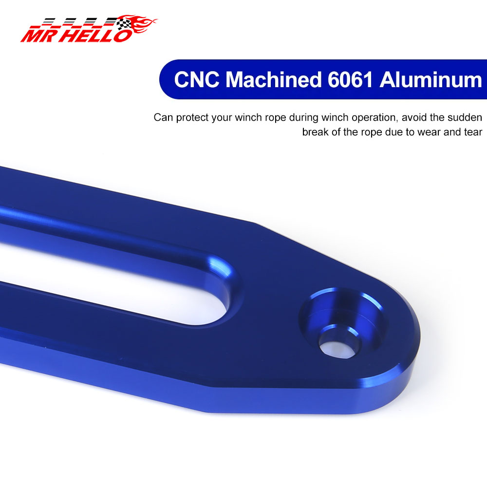 Winch Rope Guide Hawse Parts Repairing Aluminum ATV UTV Off-road Accessory Fittings Part Black Red Mouth Protector