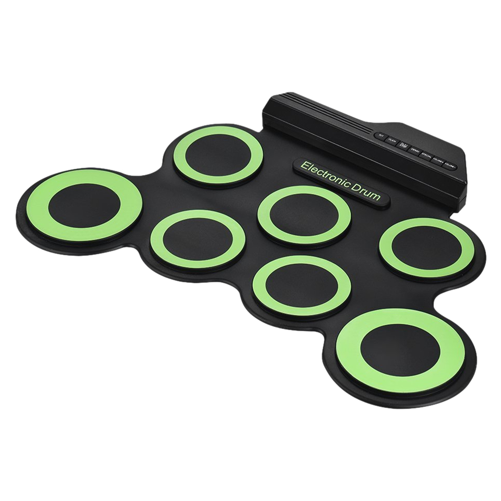 Portable Electronic Drum Headphone Jack Roll-Up Drum Practice Pad Drum USB Roll Up Drum Set Great Holiday/Birthday Gift for Kids