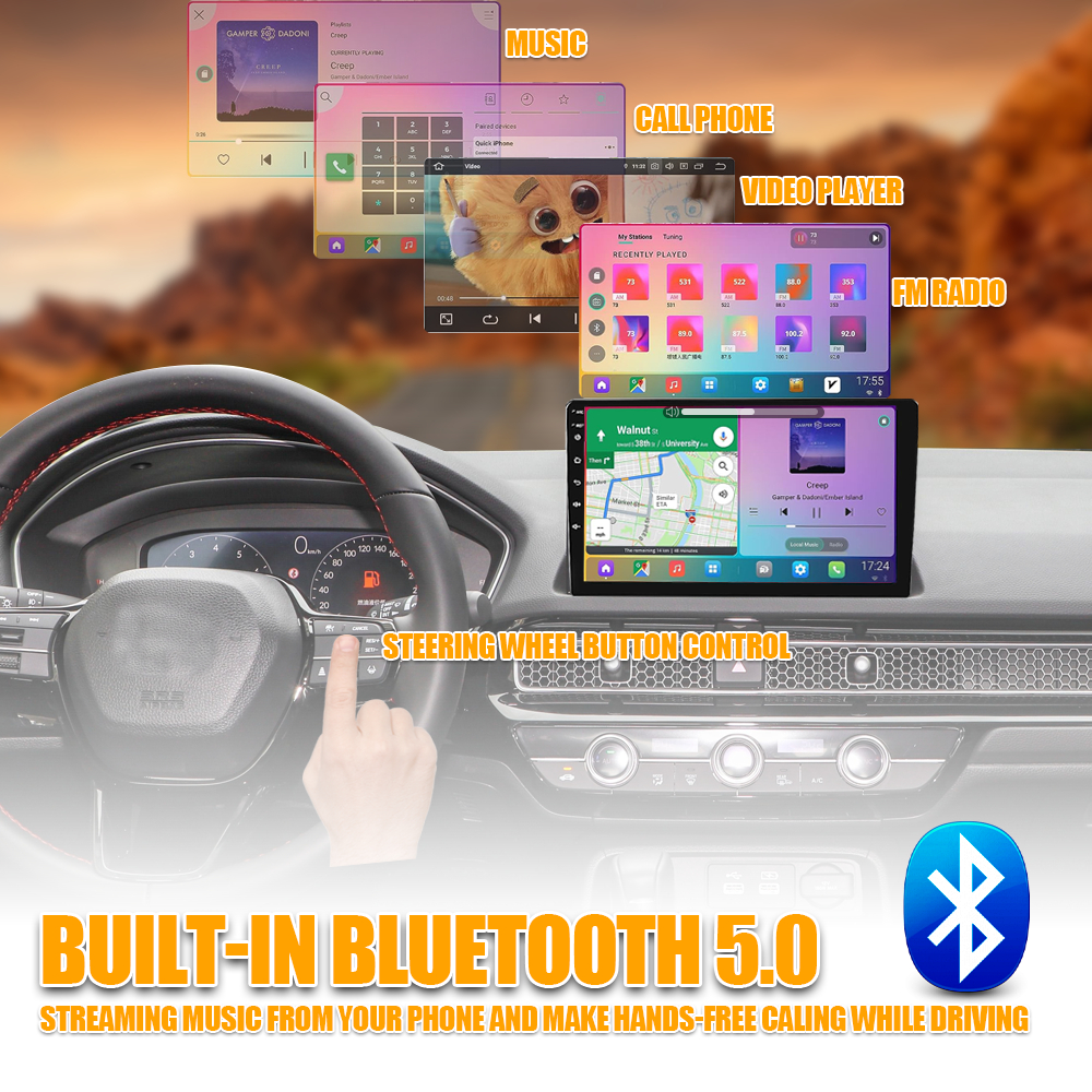 Car Radio Android Player with 360 Camera 8 Core 4G+32G DSP Car System Car Player Support WIFI GPS Bluetooth RDS Radio Kereta
