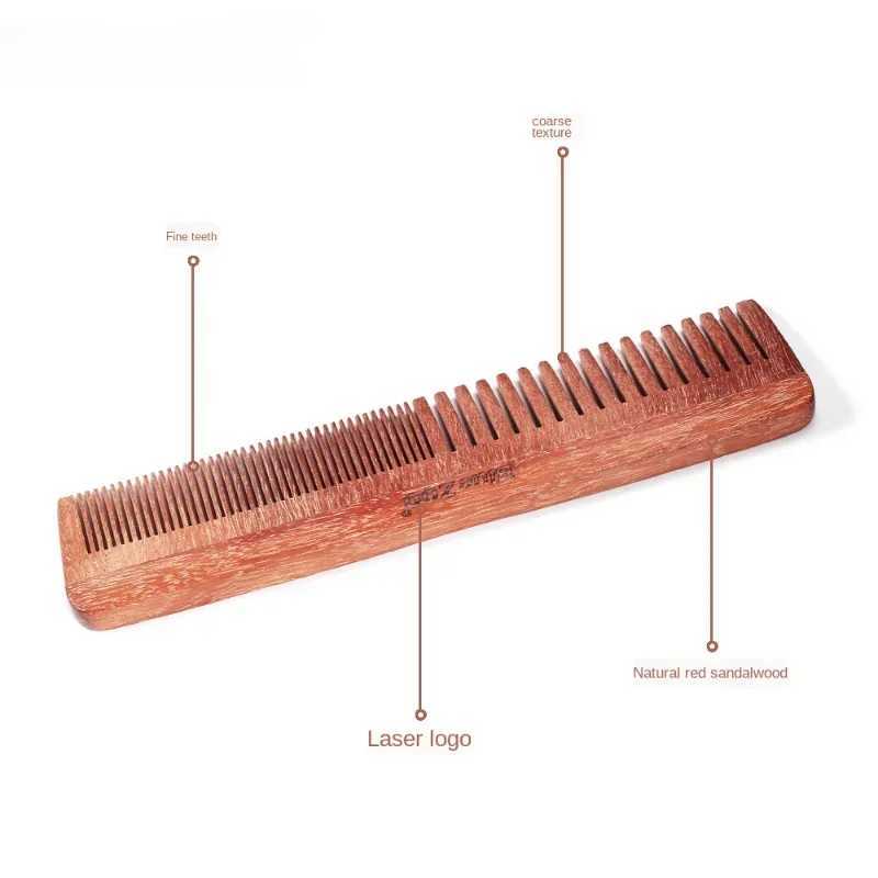 Hair care hair care fine tooth grip long comb red sandalwood comb home 4 W241112