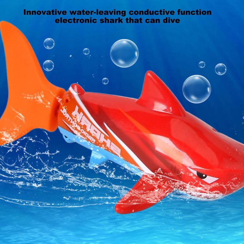 Electric Waterproof RC Shark Toy Mini Remote Control Shark Toys Swimming Pool Bathtub Fish Tank Toys For Kids Birthday Xmas Gift