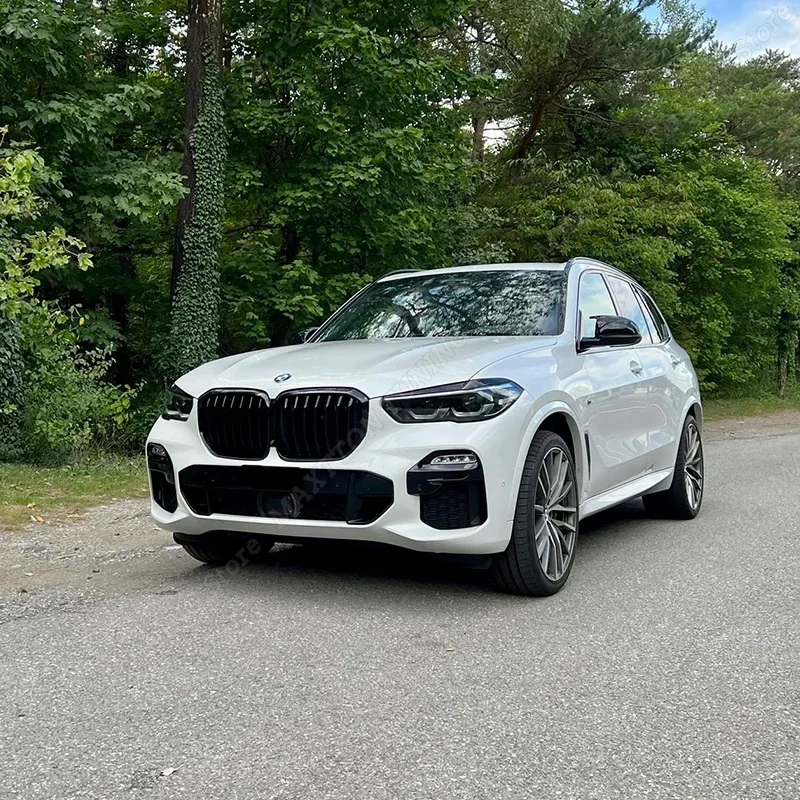 For X5 G05 X6 G06 30i 30d 35i 35d M50i M50d 2018-2023+ Car Headlights Eyebrow Eyelids Cover Gloss Black Body Kit Tuning ABS