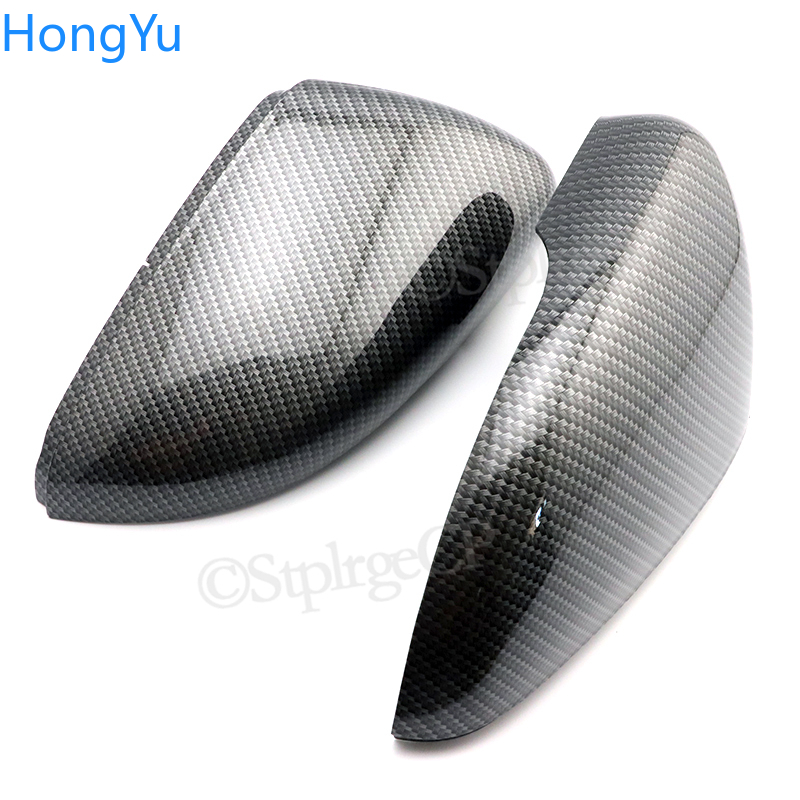 2PCS Side Car Mirror Covers Caps for VW Golf 6 GTI 6 Golf 6 R 6 R20 Touran Pair Wing RearView Mirror Case Cover Trim Cap Black 7fa48