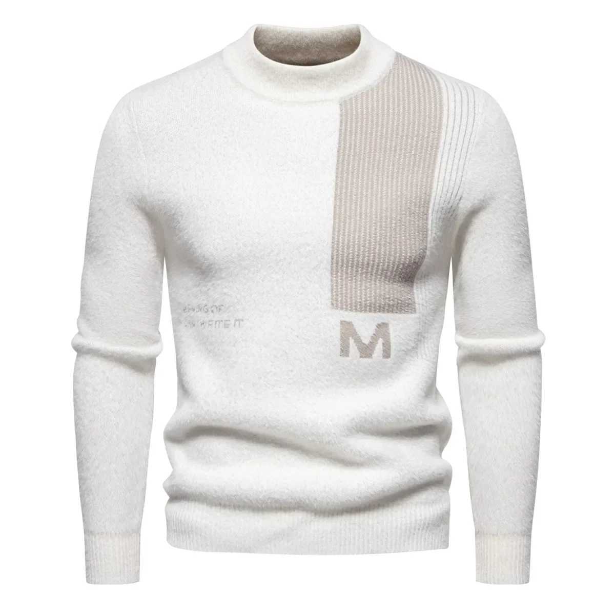 2025 mens trend sweater ultra-thin fit casual knitted turtle neck pullover top mens clothing W2411111