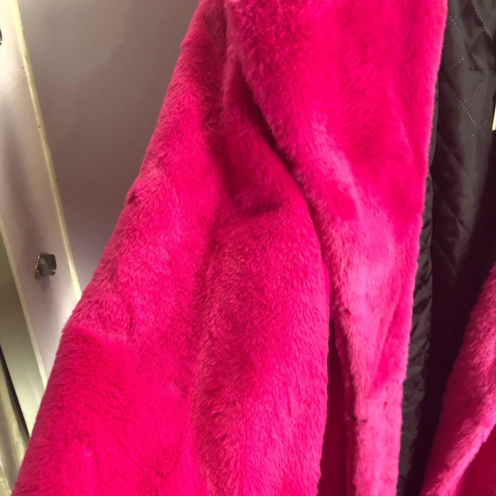 Flip collar faux fur coat for women in winter long orange plush coat fluffy jacket Teddy pink faux mink fur jacket 241112