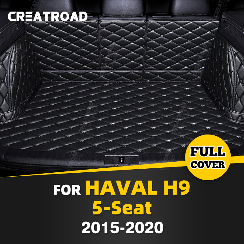 Auto Full Coverage Trunk Mat For HAVAL H9 5-Seat 2015-2020 19 18 17 16 Car Boot Cover Pad Interior Protector Accessories f4e17