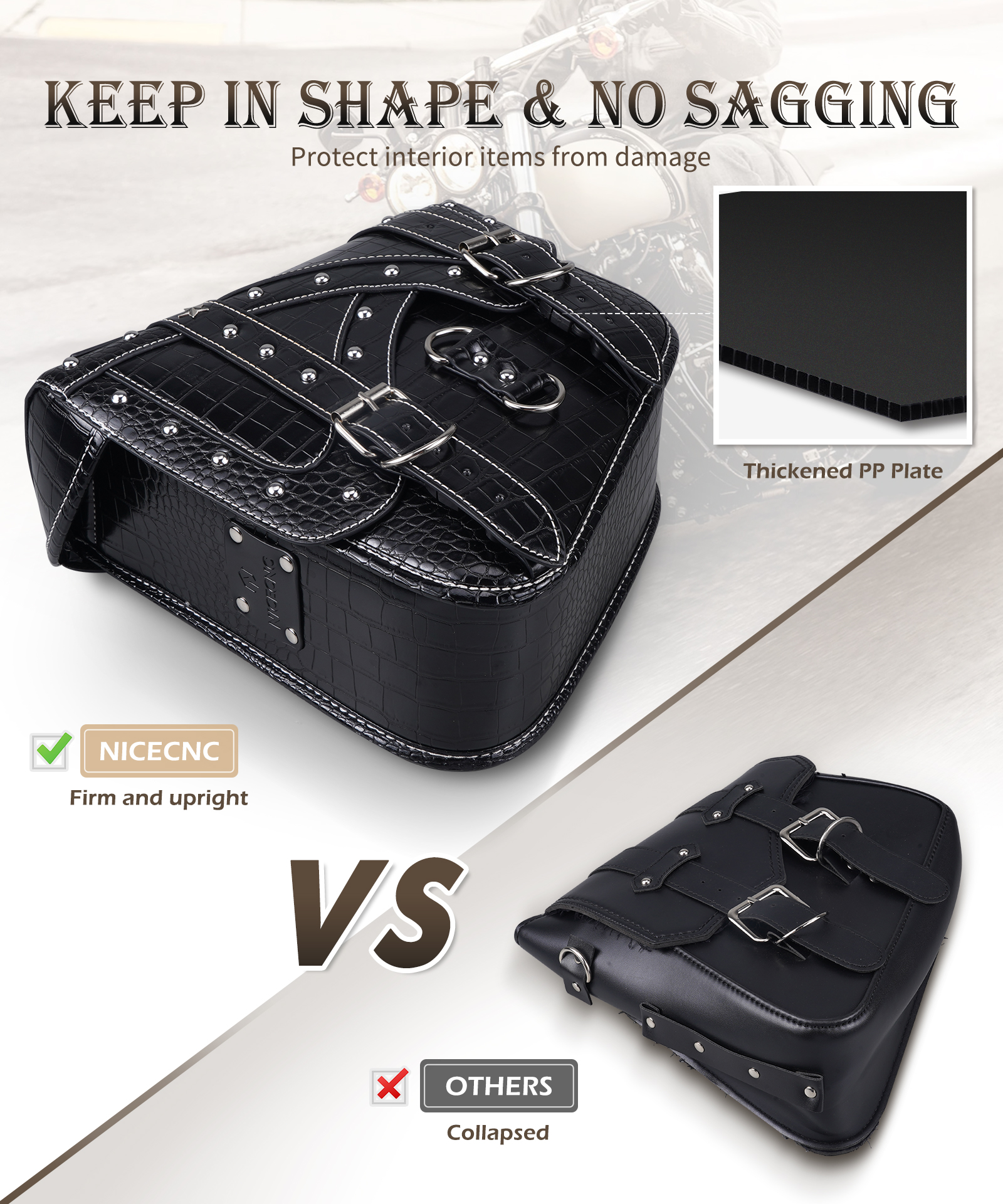 NICECNC For Harley Sport Glide 2018-2021 Softail Deluxe 2018-2020 Saddlebag Motorcycle Swing Arm Bag Moto Tool Storage Side Box