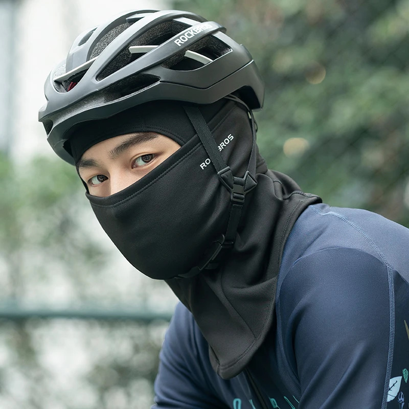 ROCKBROS Winter Cycling Mask Fleece Thermal Keep Warm Windproof Face Balaclava Ski Fishing Skiing Hat Headwear 240401