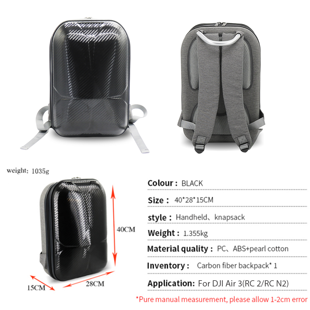 Backpack For DJI Air 3(RC 2/RC N2) Hard Bag Waterproof Travel Case Portable Shoulder Bag Carrying Bag Drone Accessories 17d48