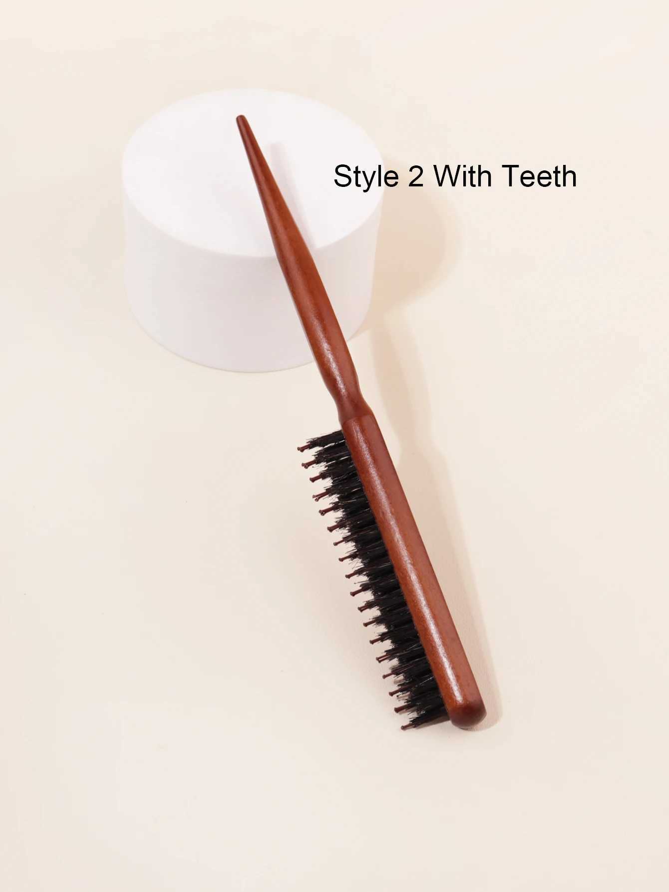 A wooden mouse tail comb tear comb used for hair segments for edge control back combing smoothing and relaxation W241112