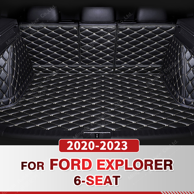 Auto Full Coverage Trunk Mat For Ford Explorer 6-Seat 2020-2023 22 Car Boot Cover Pad Cargo Liner Interior Protector Accessories 2b172