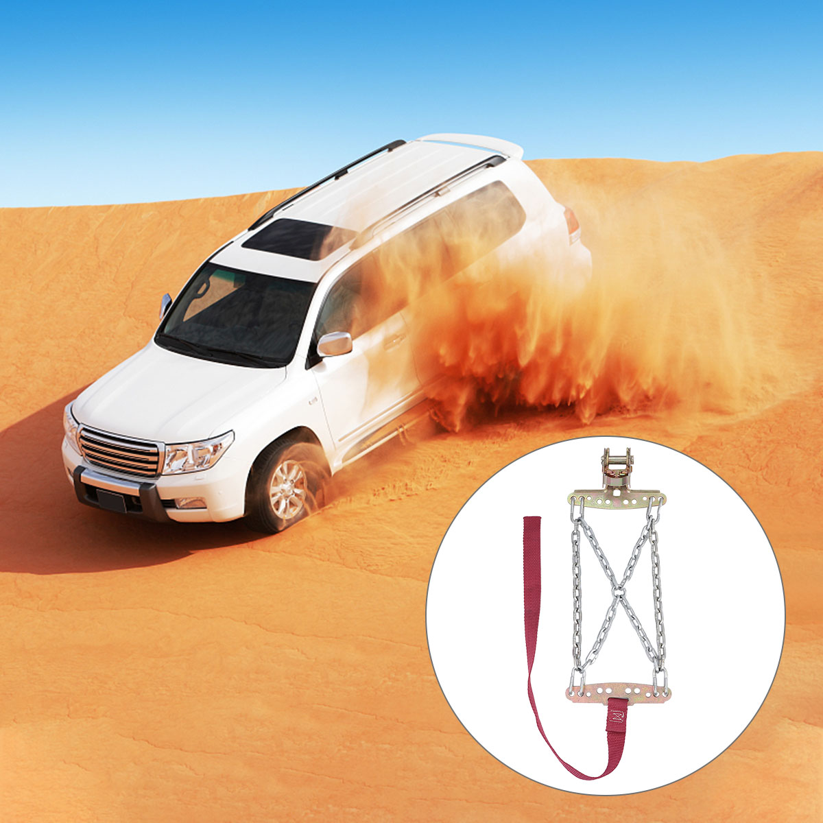 2 pcs Truck Car Tire Snow Ice Belt Anti-Skid Vehicle SUV Wheel Chain