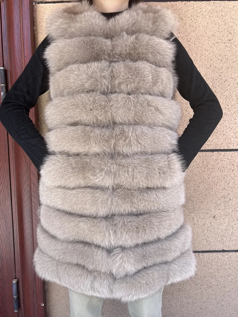 Natural Real Fur For Women MidLength Short Womens Warm Winter Jacket Vest ious Furry Large Size clothing 241112