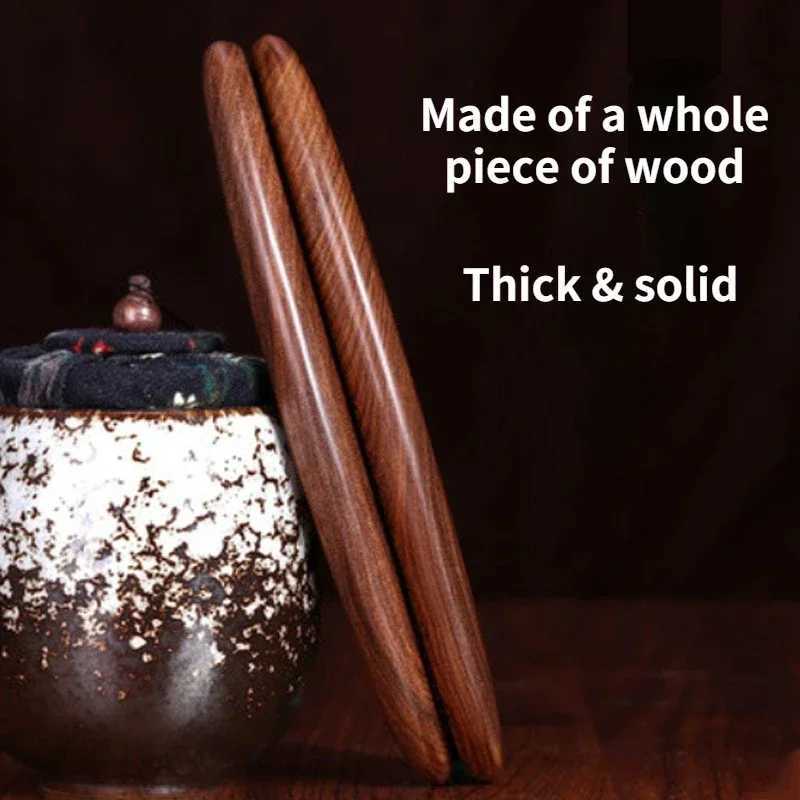 Golden silk sandalwood crescent 6cm anti-static comb with curly wood comb W241112