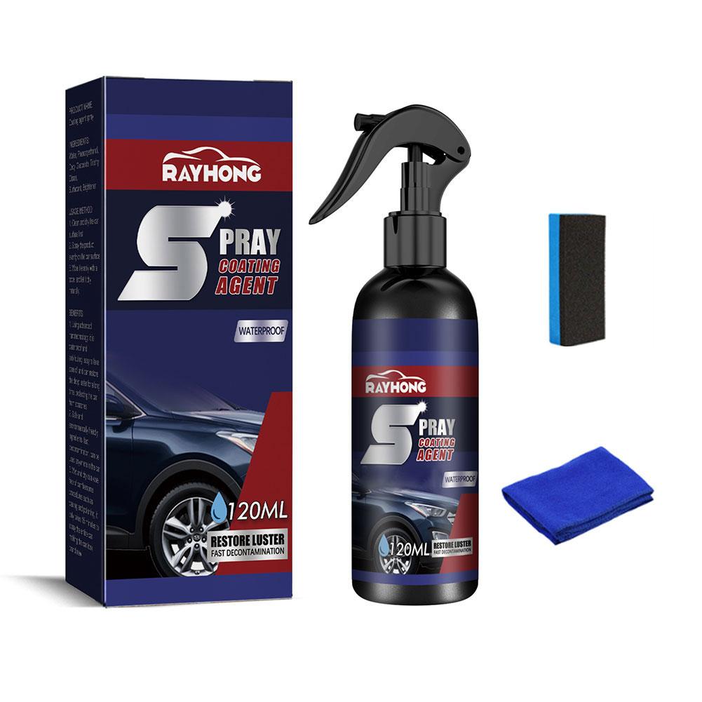 120ml 3 In 1 Car Repair Ceramic Coating Wax Nano-coating Hydrophobic Paint Polish Quick Spray Automotive Cleane S0V1