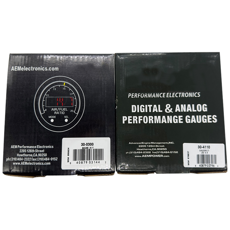 30-0300 X-Series Wideband O2 Air Fuel Ratio Gauge Kit LSU 4.9 0258017025 Oxygen Sensor Origianl Box + 15*4.3cm for AEM Sticker