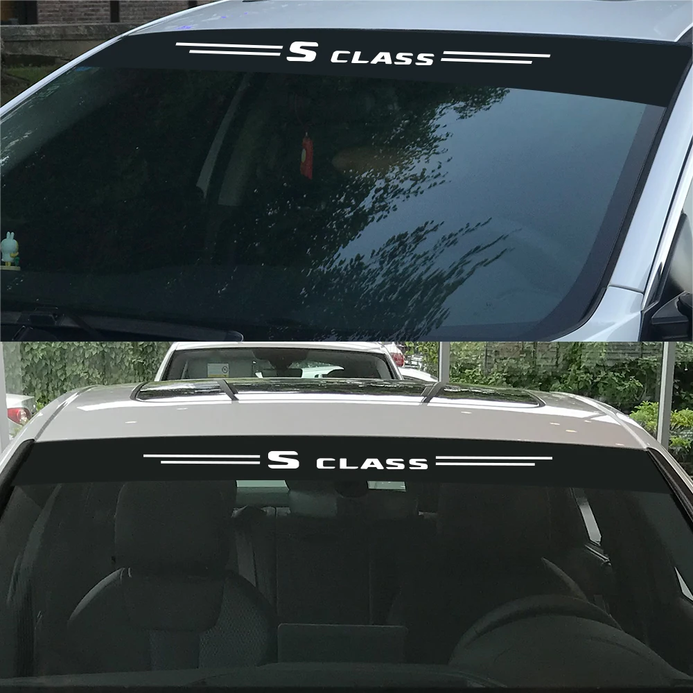 Car Front Rear Windshield Stickers For Mercedes Benz W204 W203 W124 SLK SLC S E CLS CLA C B A CLASS Auto Accessories