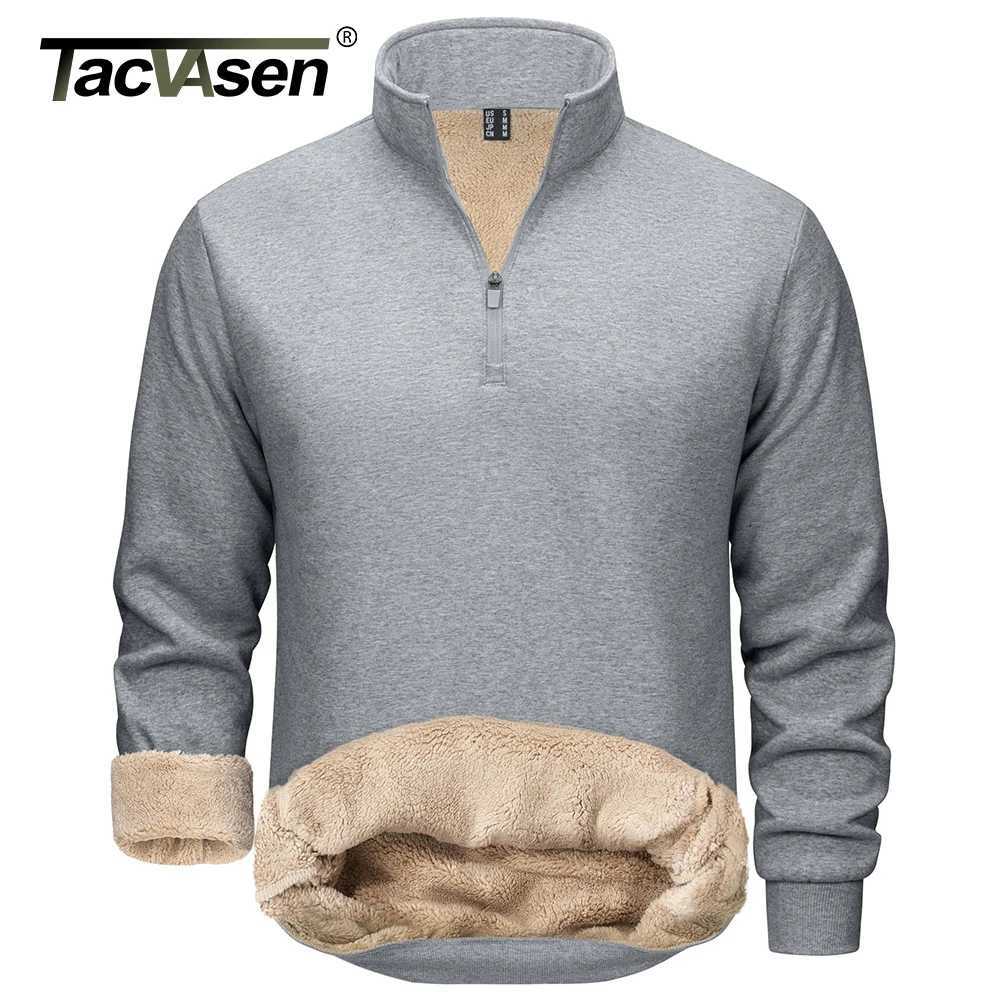 Takwasen Mens/4 Zipper Charpa Wool Lined Turtle Neck Sweater Solid Casual Heavy Duty Winter Warm Sweater W2411111