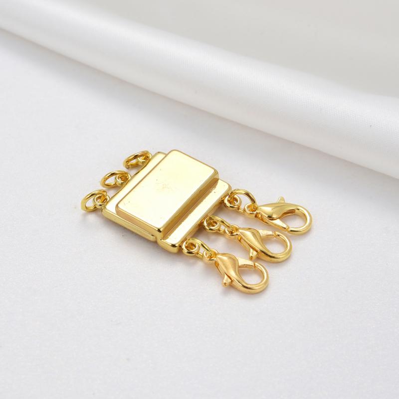 Layered Bracelet Necklaces Lobster Clasp Layered Stacked Fasteners Buckles Closed Beading Clasp Necklace Bracelet Chain Buckle