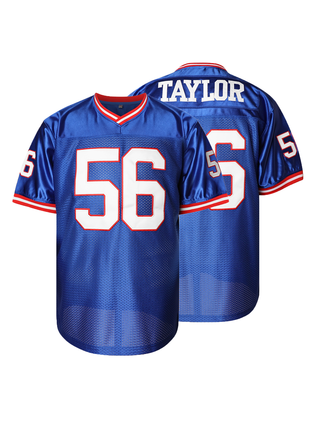 #56 Taylor Embroidered Football Jersey - Breathable, Casual V-Neck Sports Shirt for Outdoor Activities & Parties, Sizes S-XXXL