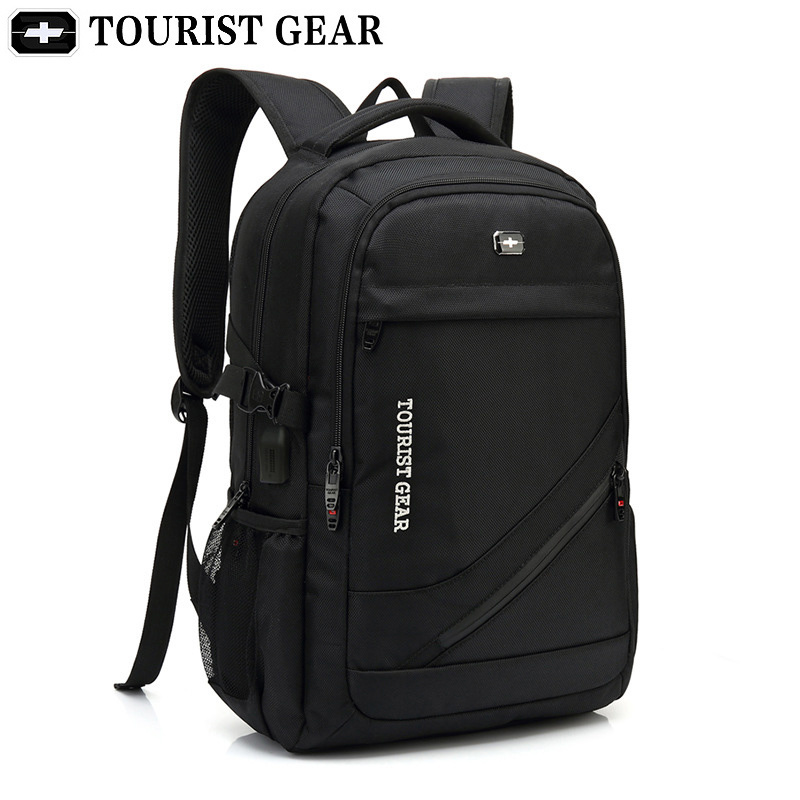 Brand mochila usb Design Men's Travel Bag Man Swiss Backpack Polyester Bags Waterproof Anti Theft Laptop s Men f7829