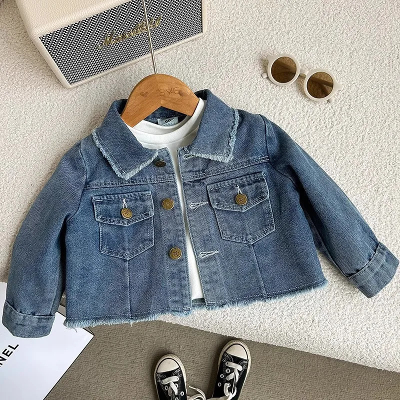 Fashion Baby Girl Jean Clothes Set JacketSkirt 2PCS Infant Toddler Child Denim Clothing Suit Spring Autumn Baby Clothes 1-10Y 240329