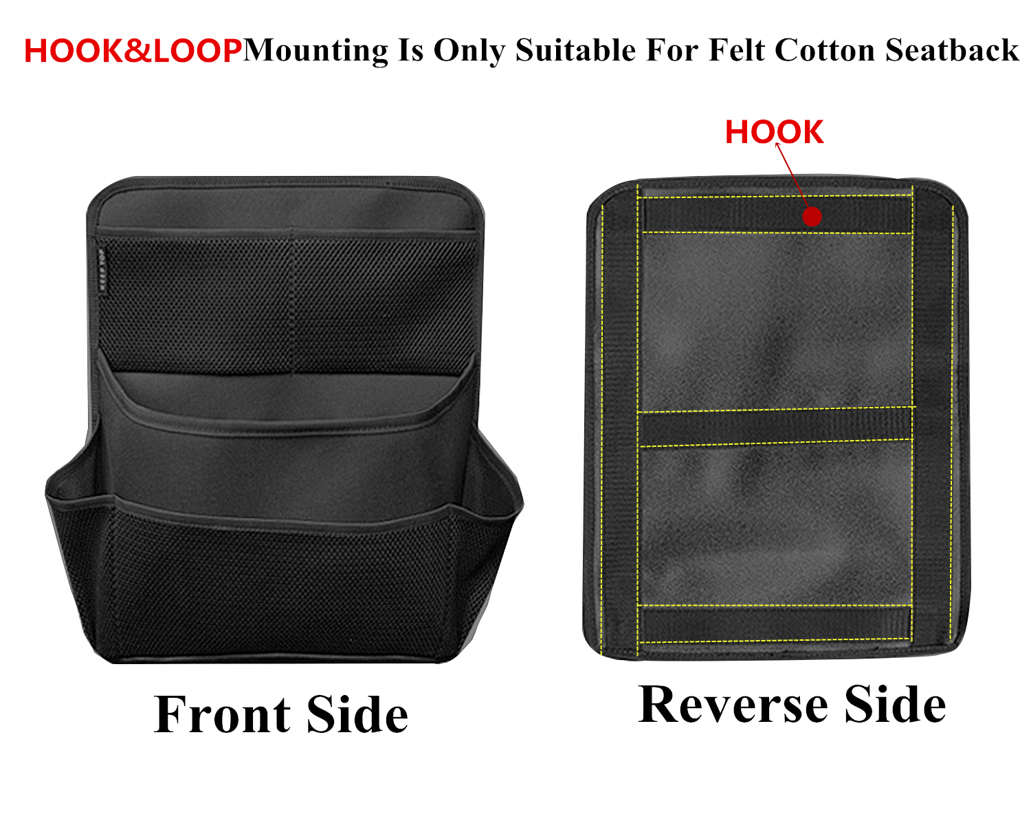 Car Seat Back Organizer Auto Back Seat Storage Bag with Multi-Pocket Oxford Tray Holder Stowing Tidying Interior Accessories 1b7b4