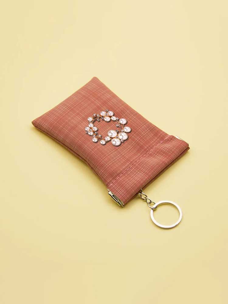 Key Wallets - Scratch-Resistant PU Coin Store Realist Gold Crystal Decor Dangle 37417
