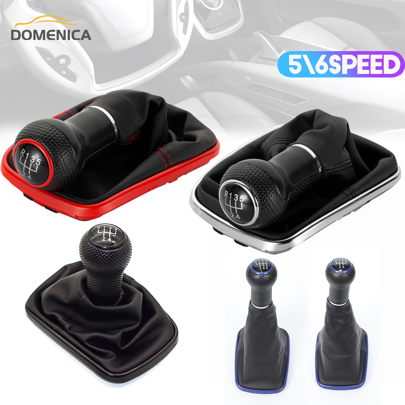 12/23mm 5 6 Speed Car Gear Shift Knob Lever Shifter Gaitor Boot For VW 1999-2004 Golf 4 IV 4 GTI R32 Bora Jetta MT b388d