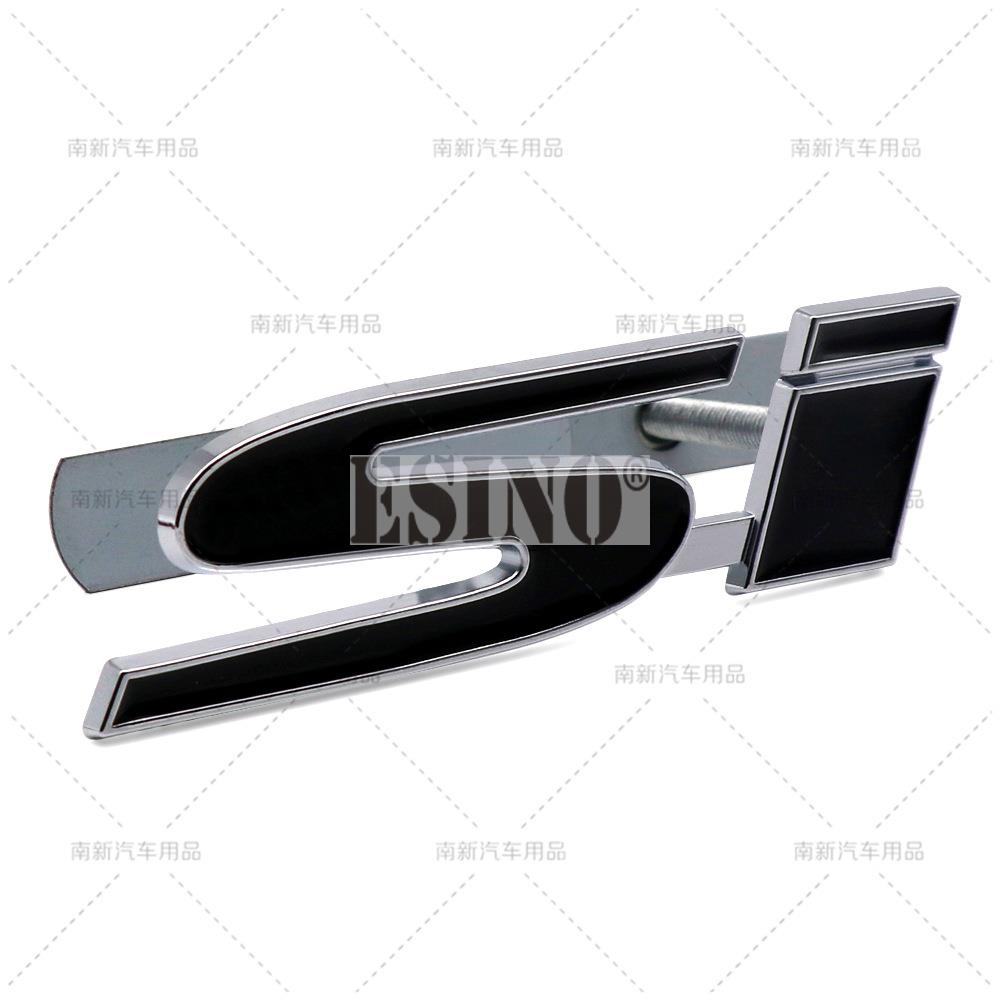 Car Styling 3D Metal Front Grill Chrome Zinc Alloy SI Emblem Badge Auto Accessory for Honda Civic Si