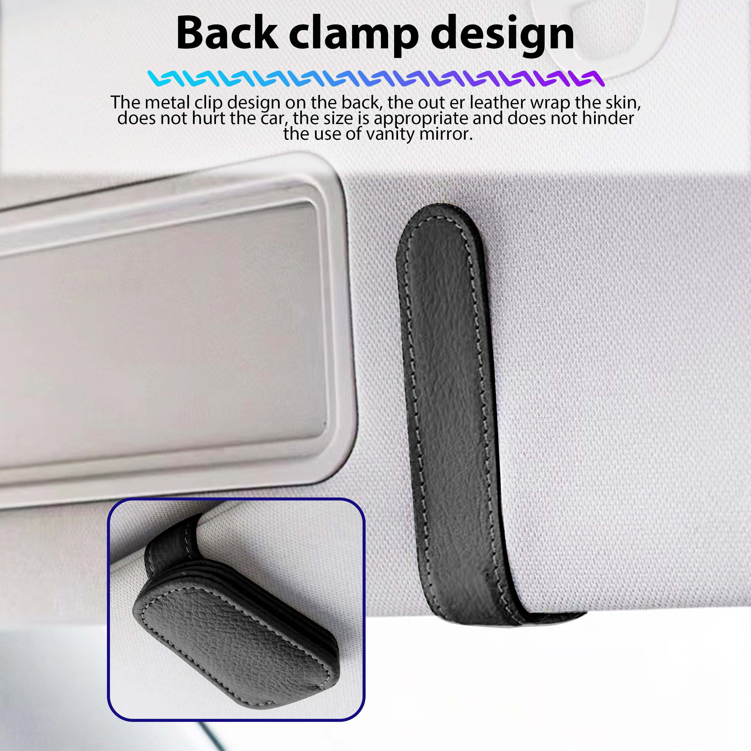 Magnetic Leather Glasses Holder for Car Sun Visor, Sunglasses Hanger Clip for Car SUV, Car Interrior Accessories d4ff5 5 2e15a