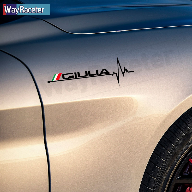 2 Pcs Italian Sticker Creative Vinyl Decal For Alfa Romeo Tonale 2023 Steio Giulia 156 166 159 Giulietta 147 Mito Accessories