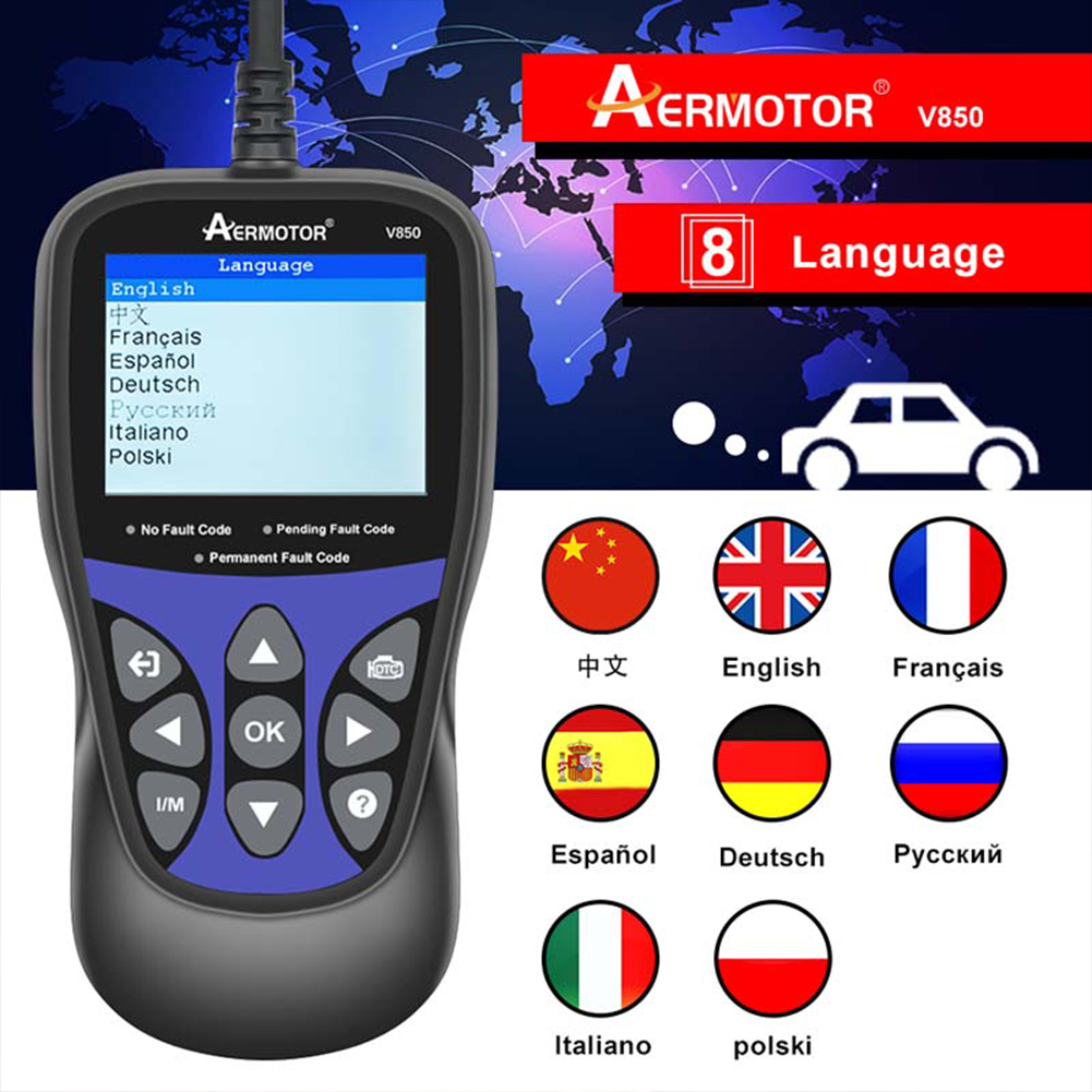 Car Engine Fault Code Reader Universal Car Scan Diagnostic Tool Check Engine Code Reader for All OBD II Protocol Cars Since 1996 f888d