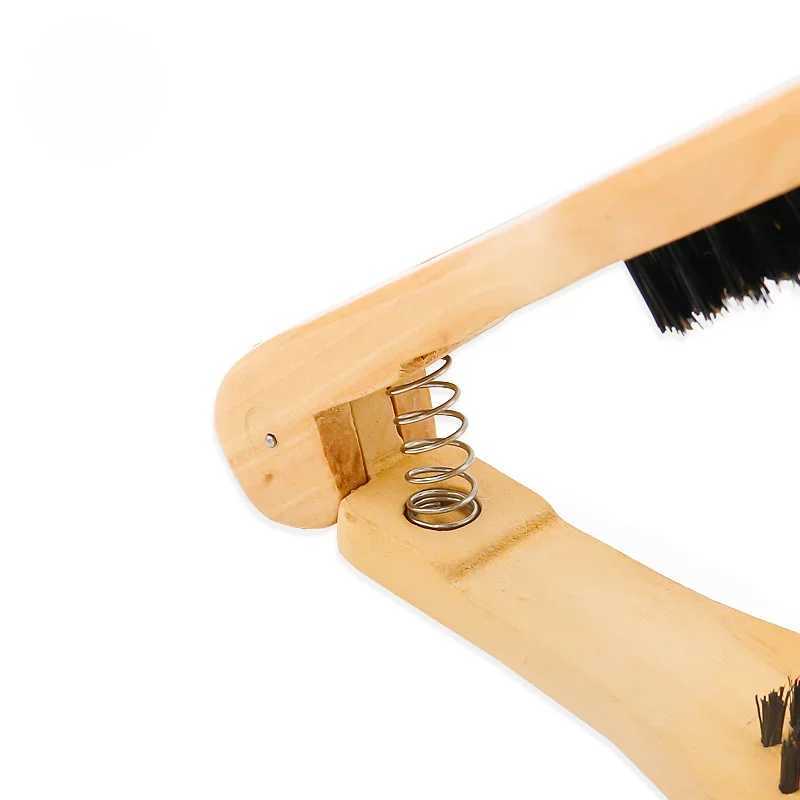 Professional V-shaped straight hair comb double brush hair comb wooden brush anti-static styling tool W241112
