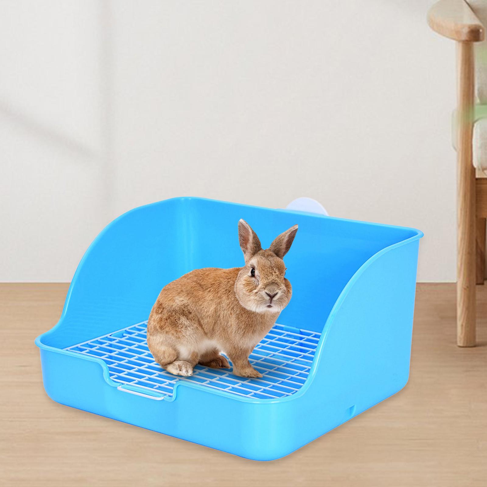 Rabbit Litter Box Rectangular Pet Toilet Pet Pan Potty Small Animal Litter Pee Pan Tray Toilet Easy Operation Bigger Pet