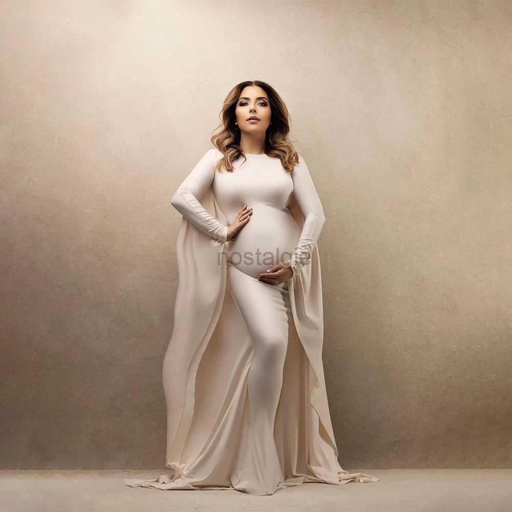 Maternity Dresses Elegant White Dresses For Maternity Photography Batwing Sleeve Long Even White Mermaid Womens Dress Pregnancy Photo Shoot Gowns 2441