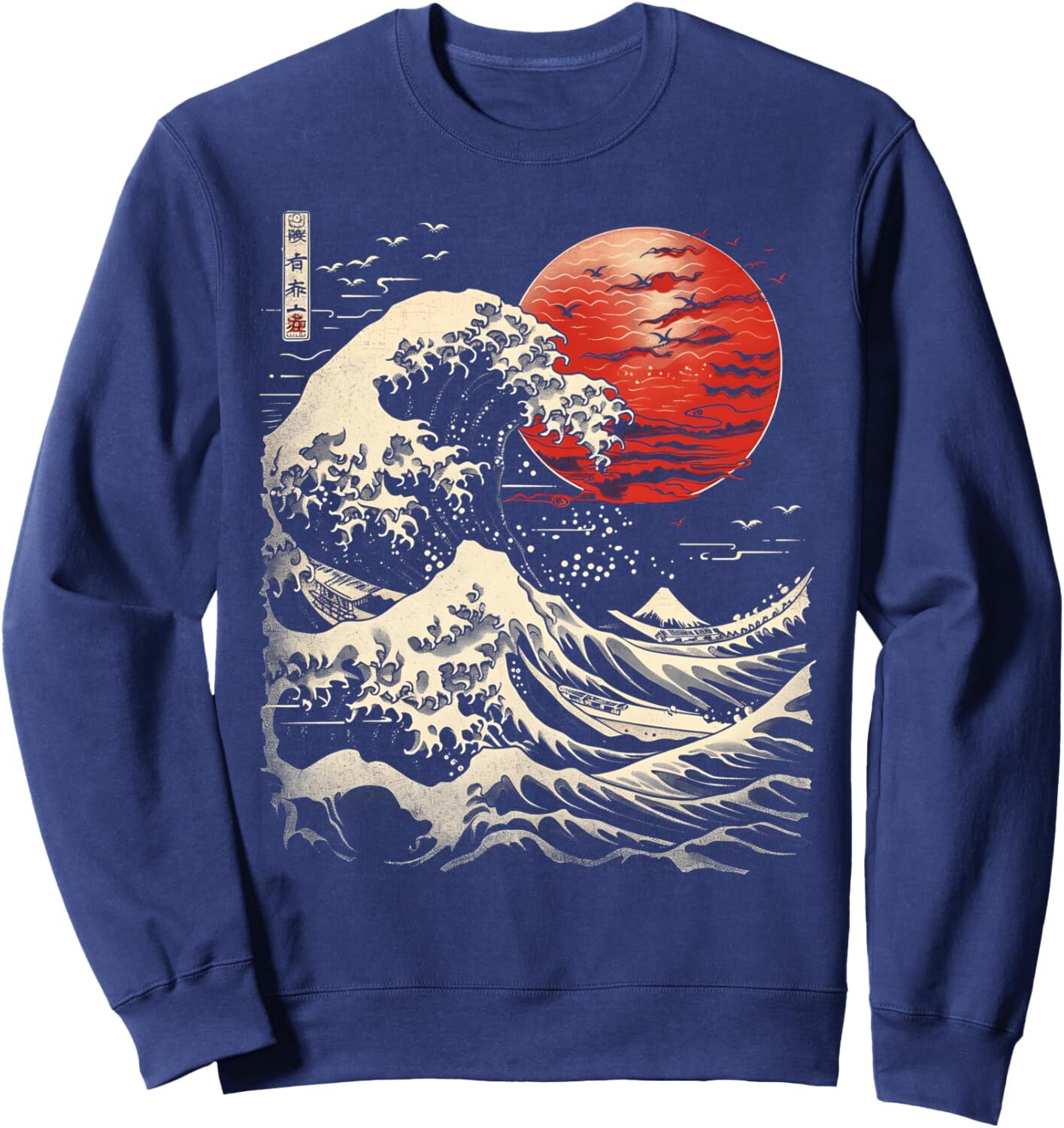Long Sleeve Shirts for Men sweatshirt Japan Tsunami Kanagawa Wave Ukiyoe Japanese Art Graphic Tees Sweatshirt T shirt Tee Streetwear Casual tops cloth