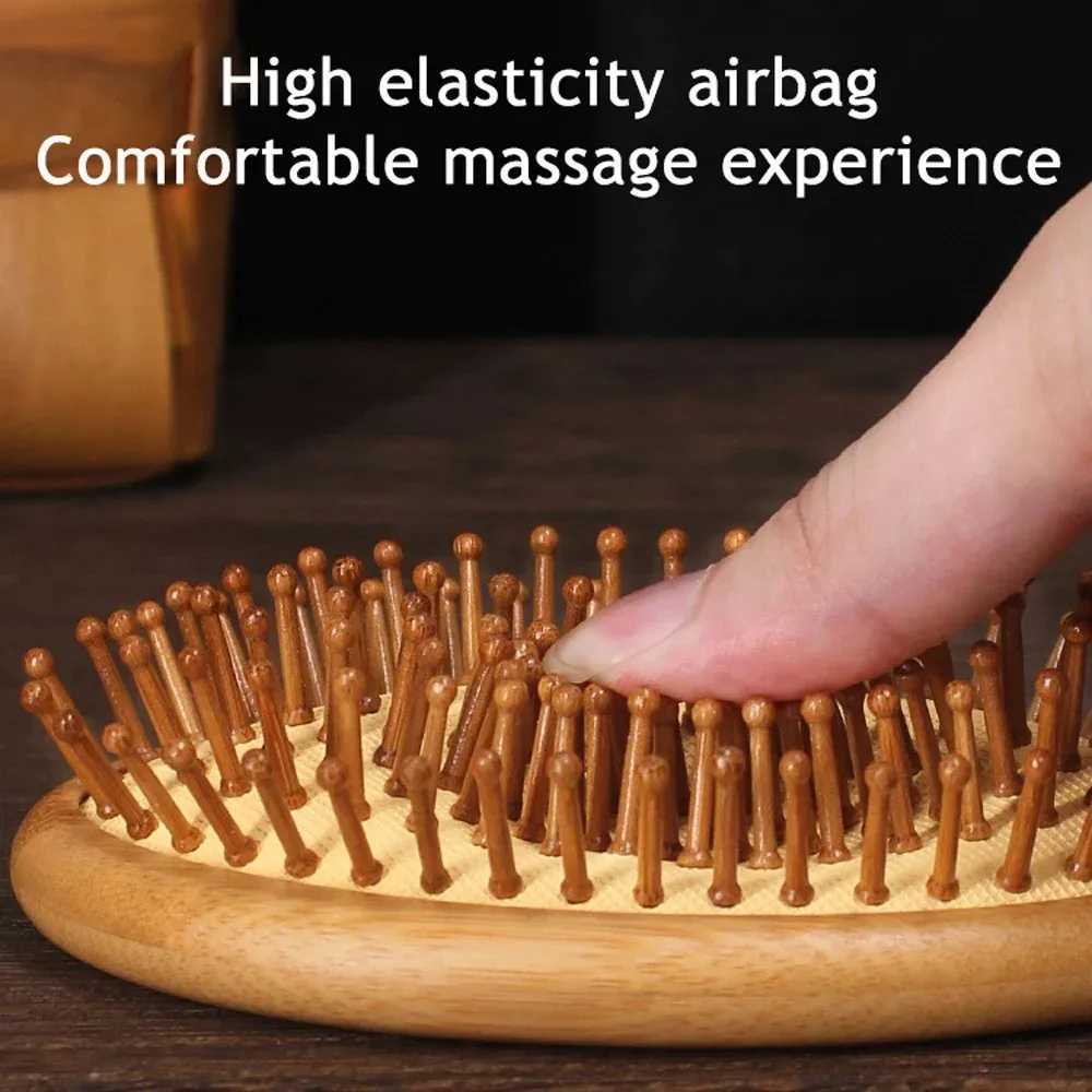 Pcs bamboo comb baby massage air bag comb care air cushion comb solid wood bamboo material comb pointed tail wide tooth comb W241112