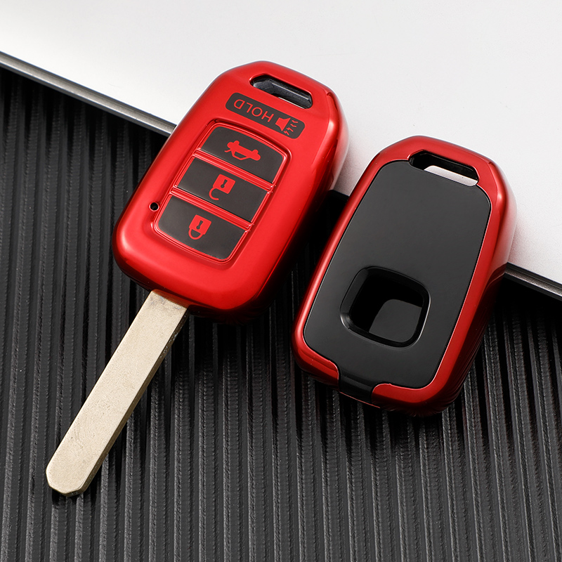 For Honda CRV Jazz HR-V HRV Accord CIVIC 4Buttons TPU Car Key Cover Case Shell Fob Holder Protector Accessories d1992