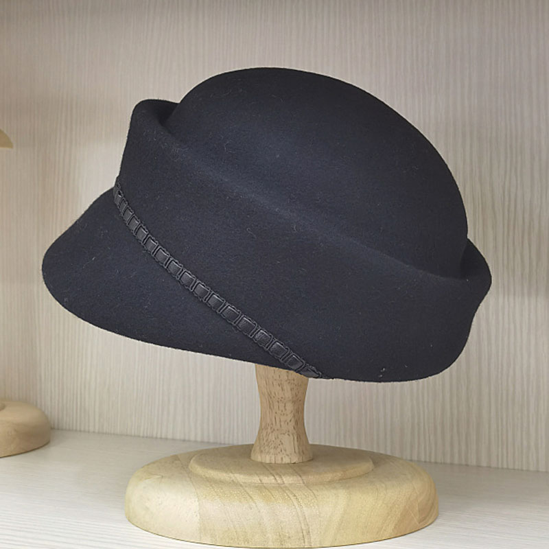 Women Winter Hats Wool Beret Hat Felt Fedora Leather Band Pillbox Hat Wedding Church Ladies Hat Millinery Fascinator Base 26f00