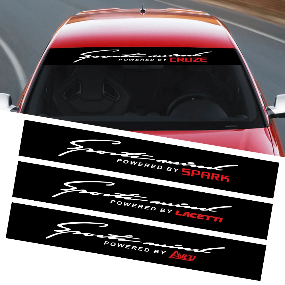 Car Front Windshield Stickers For Chevrolet CRUZE LACETTI SPARK AVEO TRACKER ONIX CORVETTE ORLANDO TRAILBLAZER SUBURBAN