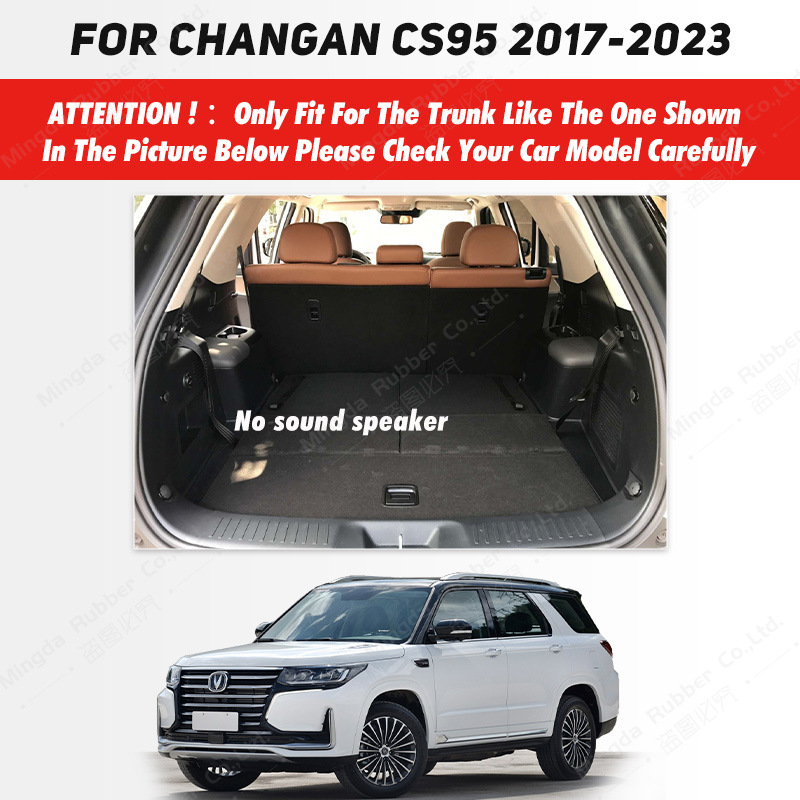 Auto Full Coverage Trunk Mat For Changan CS95 2017-2023 22 21 20 19 18 Car Boot Cover Pad Cargo Interior Protector Accessories 87b08