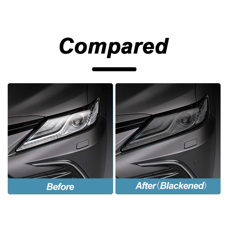 2pcs d black transparent TPU Car Headlight Protective Film sticker For Toyota Camry XV70 2018-2022 Vinyl packaging decorate